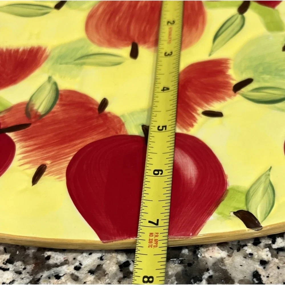 Temptations By Tara Fruit Basket‎ Ceramic Trivet Hot Plate Oval 12.5